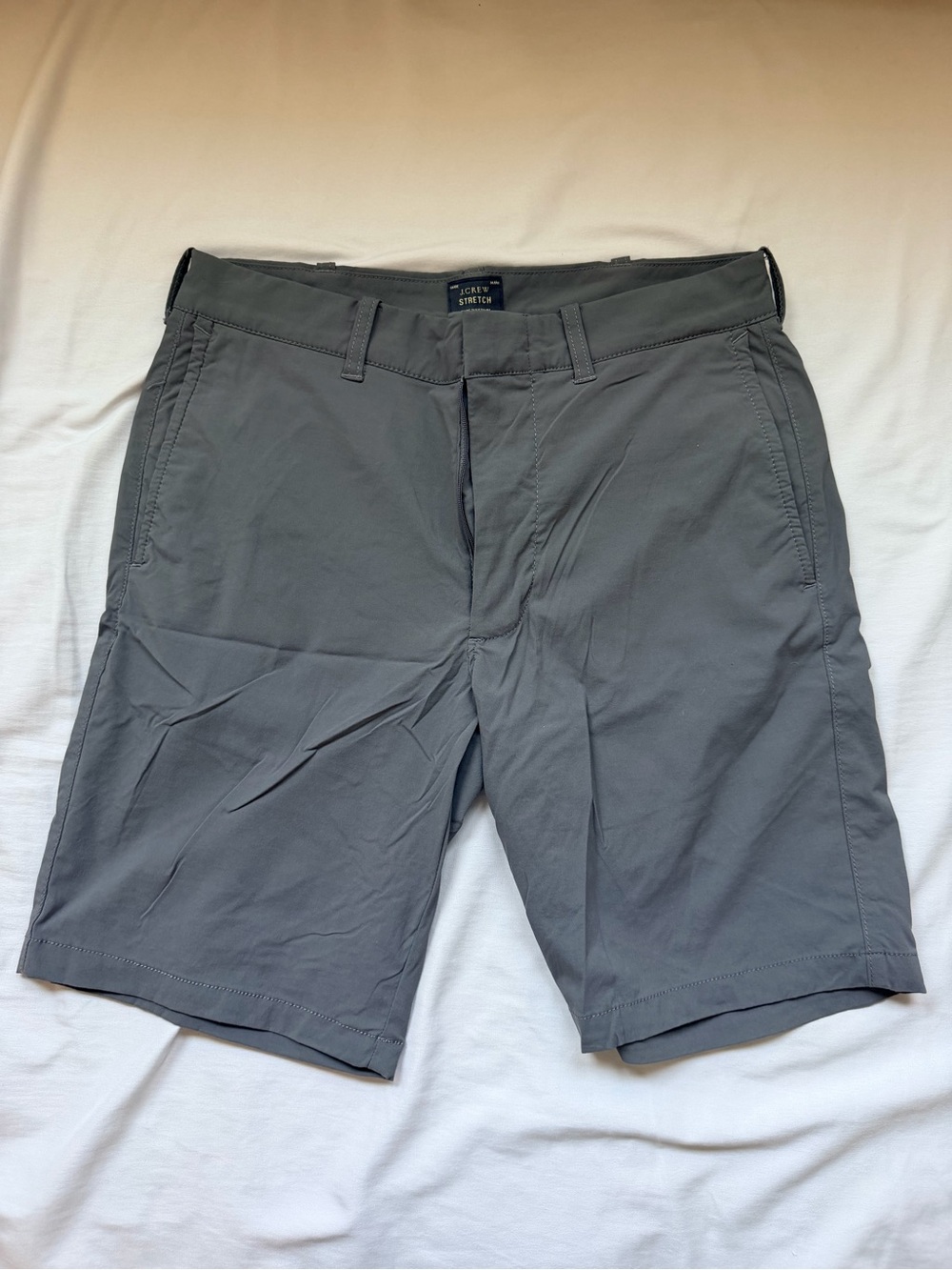 J. Crew Men's Slate Gray Flat Front Stretch Shorts